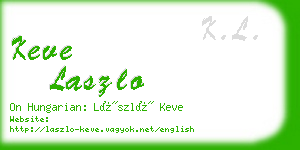 keve laszlo business card